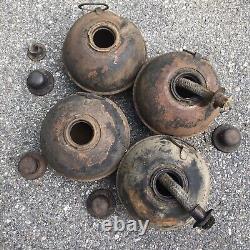 4 Old Vintage TOLEDO TORCH Smudge Pot Railroad Highway Flare Construction Wicks