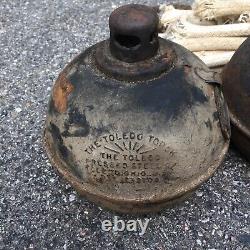 4 Old Vintage TOLEDO TORCH Smudge Pot Railroad Highway Flare Construction Wicks