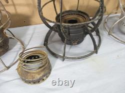4 Vtg Railroad Rail Road Lanterns Adlake Kero Dietz Handlan 4-Parts or Repair