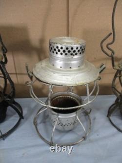 4 Vtg Railroad Rail Road Lanterns Adlake Kero Dietz Handlan 4-Parts or Repair