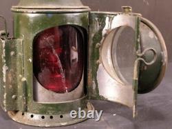 40's Wakefield Train Railroad RED BLUE Lens Rotating Locking Signal Lantern Lamp