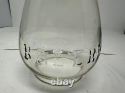 5 3/8 clear cast B&LERR extended base tall railroad lantern globe Bessemer