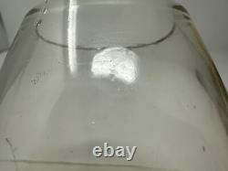 5 3/8 clear cast B&LERR extended base tall railroad lantern globe Bessemer