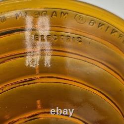 5 VTG Corning & Kopp Glass Railroad Lantern Switch Lamp Lenses Teal Cobalt Amber