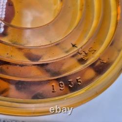 5 VTG Corning & Kopp Glass Railroad Lantern Switch Lamp Lenses Teal Cobalt Amber