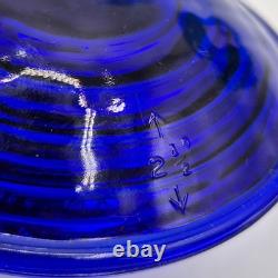 5 VTG Corning & Kopp Glass Railroad Lantern Switch Lamp Lenses Teal Cobalt Amber