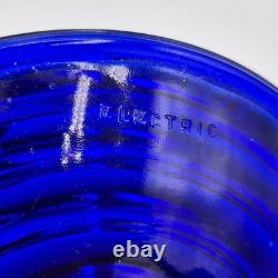 5 VTG Corning & Kopp Glass Railroad Lantern Switch Lamp Lenses Teal Cobalt Amber