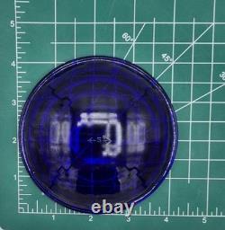 5 VTG Corning & Kopp Glass Railroad Lantern Switch Lamp Lenses Teal Cobalt Amber