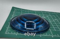 5 VTG Corning & Kopp Glass Railroad Lantern Switch Lamp Lenses Teal Cobalt Amber