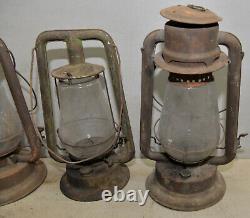 5 railroad lanterns C. T. Ham Rochester NY & Monarch & more collectible lamp lot
