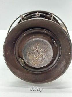 #7 Early Missouri Pacific Safety First Embossed T. L. Moore Railroad Lantern 1906