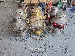 9x Kerosene Railroad Lanterns (Adlake Dressel) Free Ship