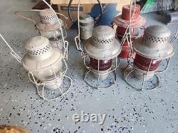 9x Kerosene Railroad Lanterns (Adlake Dressel) Free Ship