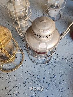 9x Kerosene Railroad Lanterns (Adlake Dressel) Free Ship