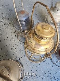 9x Kerosene Railroad Lanterns (Adlake Dressel) Free Ship