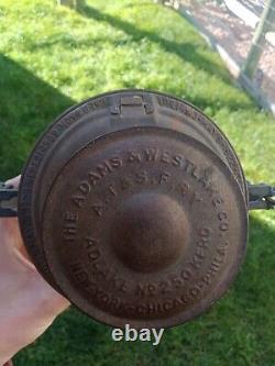 A. T. &S. F. Ry Santa Fe Adams and Westlake 250 Railroad Lantern Embossed Globe