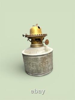 A vintage L. & N. RR caboose oil lamp with brass burner RARE