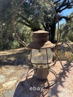 ADAMS & WESTLAKE Southern Pacific S. P. Railroad Lantern Electrified Early 1900s