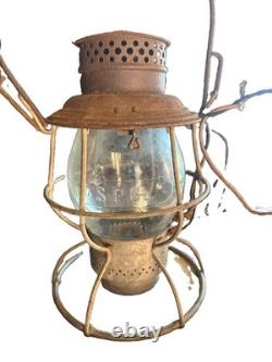 ADAMS & WESTLAKE Southern Pacific S. P. Railroad Lantern Electrified Early 1900s