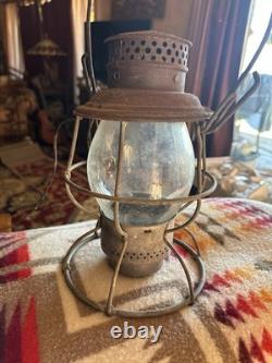 ADAMS & WESTLAKE Southern Pacific S. P. Railroad Lantern Electrified Early 1900s