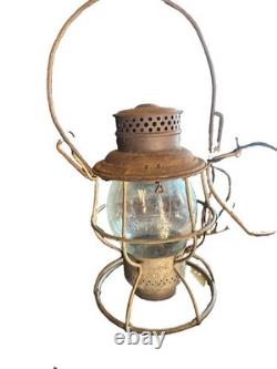 ADAMS & WESTLAKE Southern Pacific S. P. Railroad Lantern Electrified Early 1900s