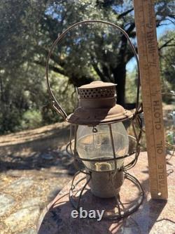 ADAMS & WESTLAKE Southern Pacific S. P. Railroad Lantern Electrified Early 1900s