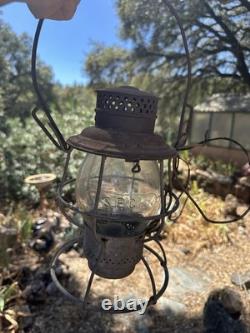 ADAMS & WESTLAKE Southern Pacific S. P. Railroad Lantern Electrified Early 1900s