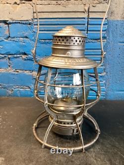 ADLAKE 1897 NY. NH&H. RR NEW YORK NEW HAVEN&HARTFORD RAILROAD LANTERN WithEMB GLOBE