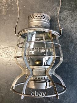 ADLAKE 1897 NY. NH&H. RR NEW YORK NEW HAVEN&HARTFORD RAILROAD LANTERN WithEMB GLOBE