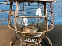 ADLAKE 1897 NY. NH&H. RR NEW YORK NEW HAVEN&HARTFORD RAILROAD LANTERN WithEMB GLOBE