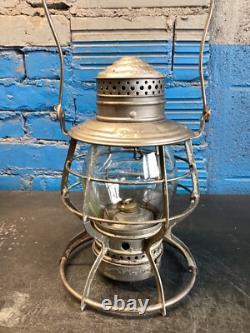 ADLAKE 1897 NY. NH&H. RR NEW YORK NEW HAVEN&HARTFORD RAILROAD LANTERN WithEMB GLOBE