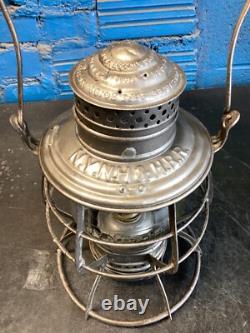 ADLAKE 1897 NY. NH&H. RR NEW YORK NEW HAVEN&HARTFORD RAILROAD LANTERN WithEMB GLOBE