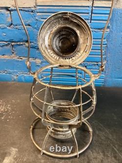 ADLAKE 1897 NY. NH&H. RR NEW YORK NEW HAVEN&HARTFORD RAILROAD LANTERN WithEMB GLOBE