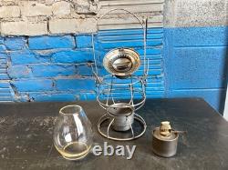 ADLAKE BURLINGTON ROUTE RAILROAD LANTERN WithEMBOSSED BURLINGTON ROUTE Cnx GLOBE
