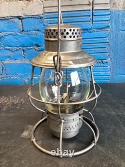 ADLAKE BURLINGTON ROUTE RAILROAD LANTERN WithEMBOSSED BURLINGTON ROUTE Cnx GLOBE