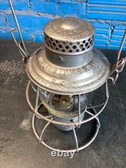 ADLAKE BURLINGTON ROUTE RAILROAD LANTERN WithEMBOSSED BURLINGTON ROUTE Cnx GLOBE