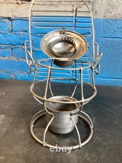 ADLAKE BURLINGTON ROUTE RAILROAD LANTERN WithEMBOSSED BURLINGTON ROUTE Cnx GLOBE