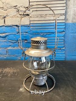 ADLAKE CHICAGO & NORTH WESTERN RY RAILROAD LANTERN WithEMBOSSED (C. &N. W. Ry) GLOBE