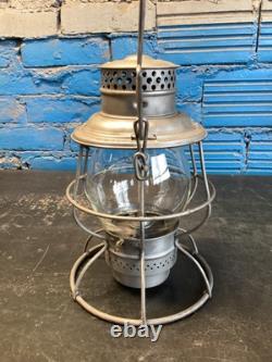 ADLAKE CHICAGO & NORTH WESTERN RY RAILROAD LANTERN WithEMBOSSED (C. &N. W. Ry) GLOBE
