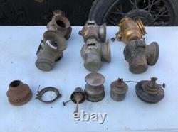 ADLAKE DIETZ Vintage Car OLD Car Headlamps Train Railroad RR PARTS LIGHT LOT