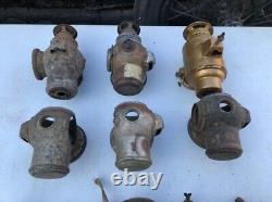 ADLAKE DIETZ Vintage Car OLD Car Headlamps Train Railroad RR PARTS LIGHT LOT