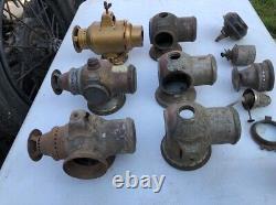 ADLAKE DIETZ Vintage Car OLD Car Headlamps Train Railroad RR PARTS LIGHT LOT