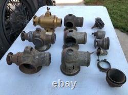 ADLAKE DIETZ Vintage Car OLD Car Headlamps Train Railroad RR PARTS LIGHT LOT