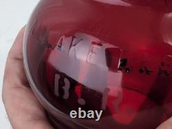 ADLAKE KERO-Railroad Lantern BURLINGTON ROUTE B. R. With Red Etched Globe