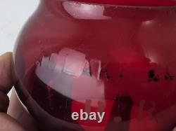 ADLAKE KERO-Railroad Lantern BURLINGTON ROUTE B. R. With Red Etched Globe