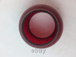 ADLAKE KERO-Railroad Lantern BURLINGTON ROUTE B. R. With Red Etched Globe