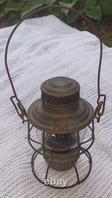 ADLAKE KERO SOU RY SOUTHERN RAILWAY LANTERN W Marked CLEAR GLASS GLOBE