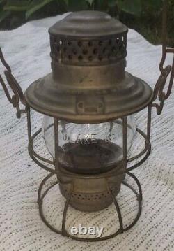 ADLAKE KERO SOU RY SOUTHERN RAILWAY LANTERN W Marked CLEAR GLASS GLOBE