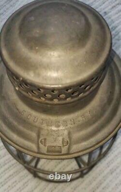 ADLAKE KERO SOU RY SOUTHERN RAILWAY LANTERN W Marked CLEAR GLASS GLOBE