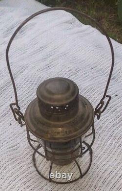 ADLAKE KERO SOU RY SOUTHERN RAILWAY LANTERN W Marked CLEAR GLASS GLOBE